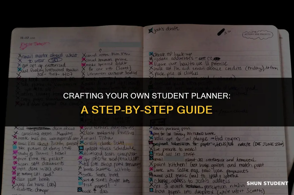 how to make homemade student planner