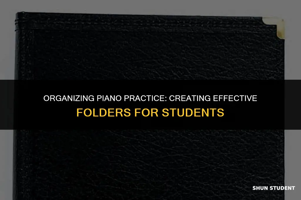 how to make keepable folders for my piano students