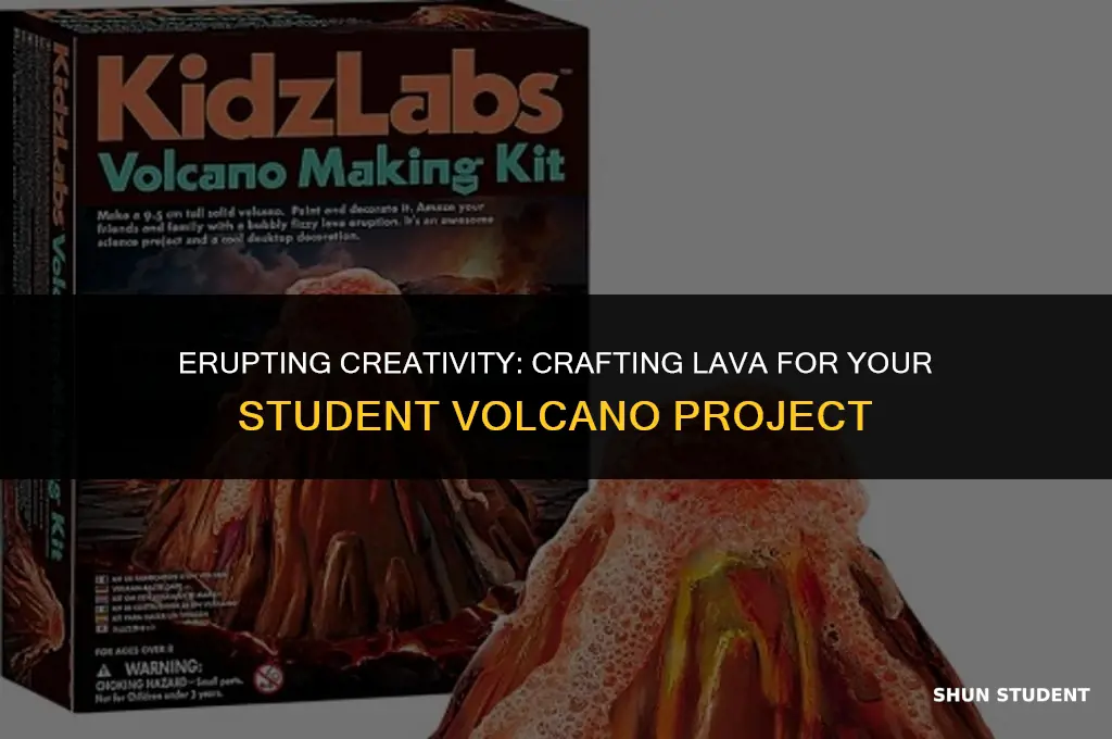 how to make lava for student volcano