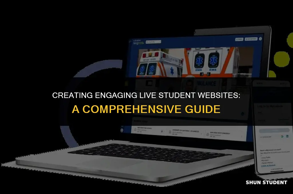 how to make live student websites