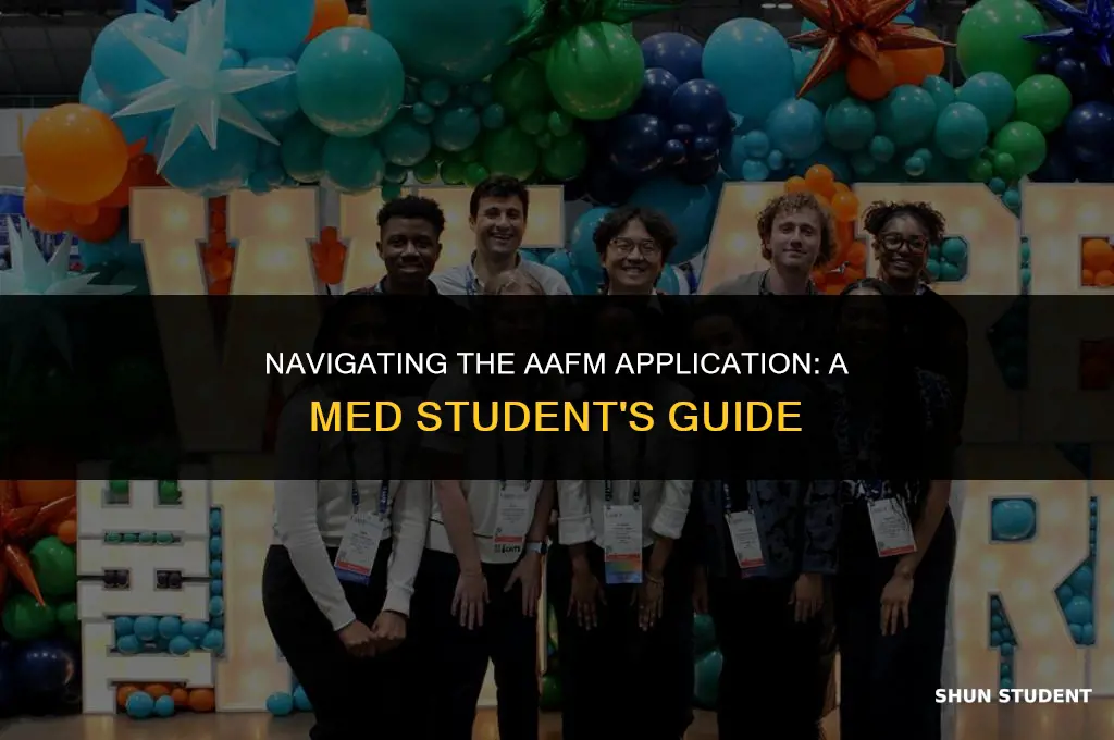 how to make med student acount for aafm