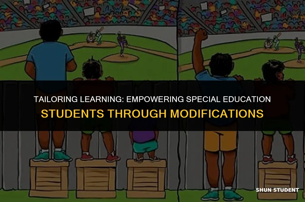 how to make modifications for special education students