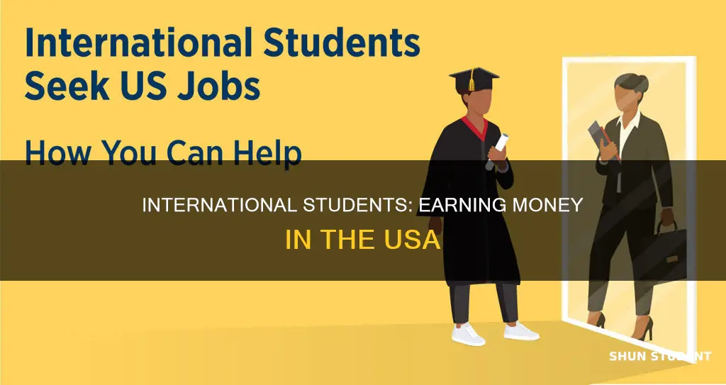 how to make money as an international student in america