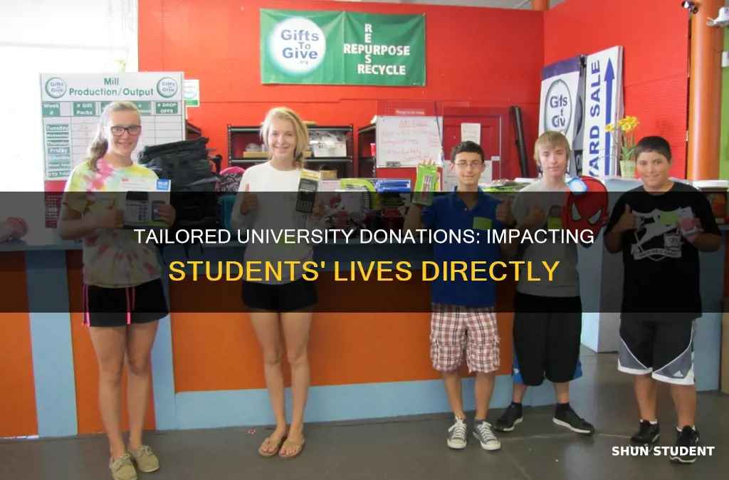 how to make student specific donations to a university