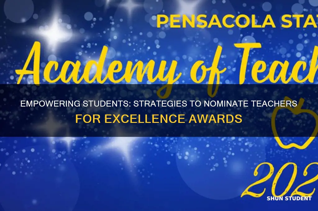 how to make students nominate for best teacher award