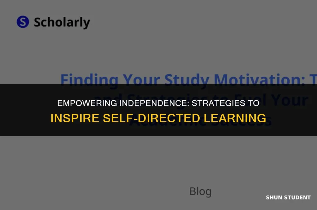 how to motivate students for self study