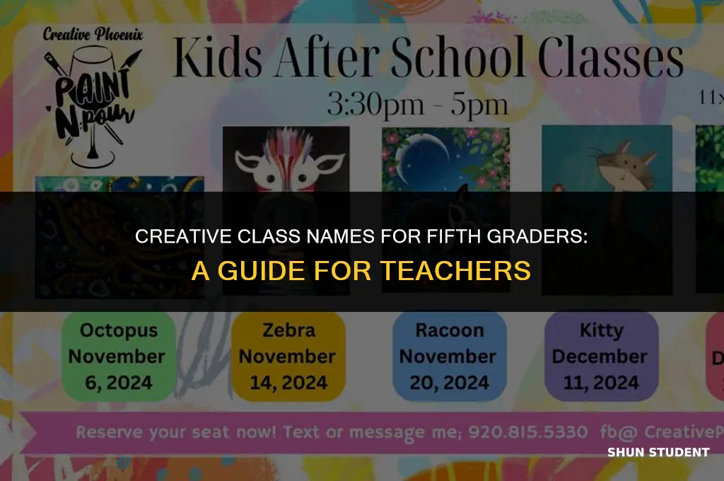 how to name group of students for grade 5