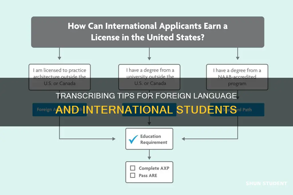 how to notate transcript for international students and foreign language