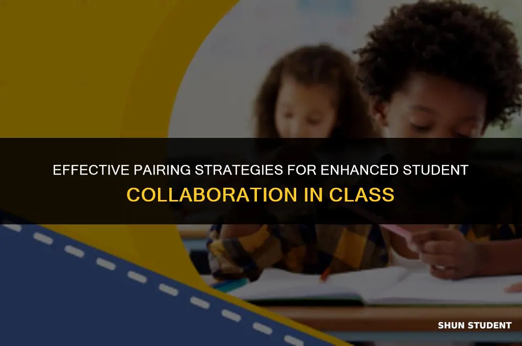 how to pair students in class