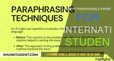 Paraphrasing Strategies for International Students' Academic Success