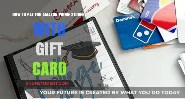 Redeeming Amazon Prime Student with a Gift Card