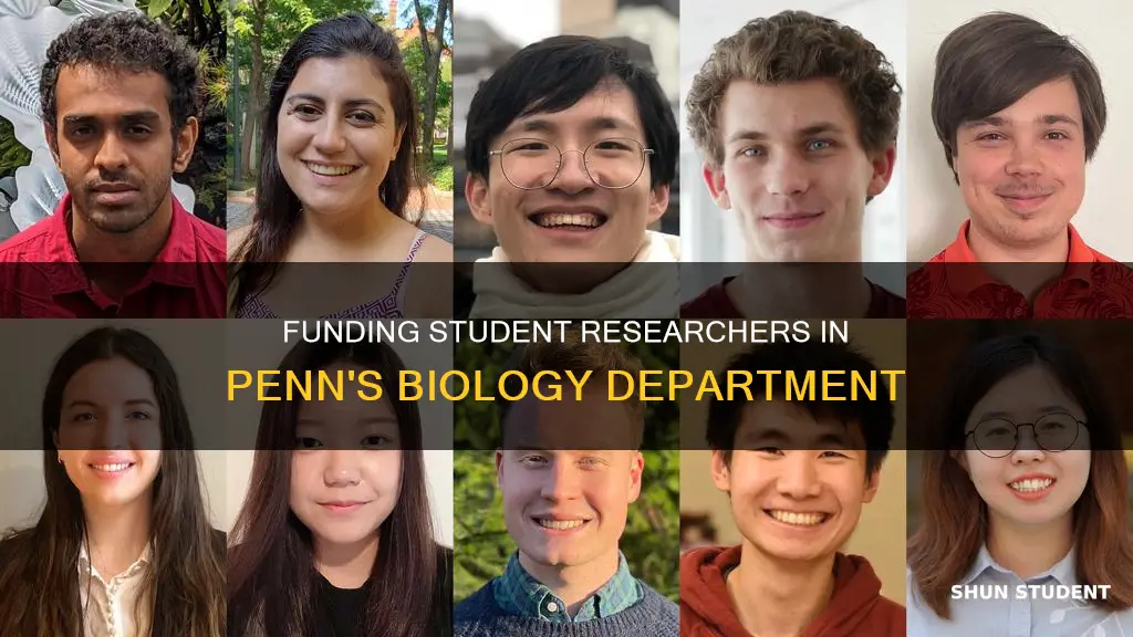 how to pay for student researchers upenn department of biology