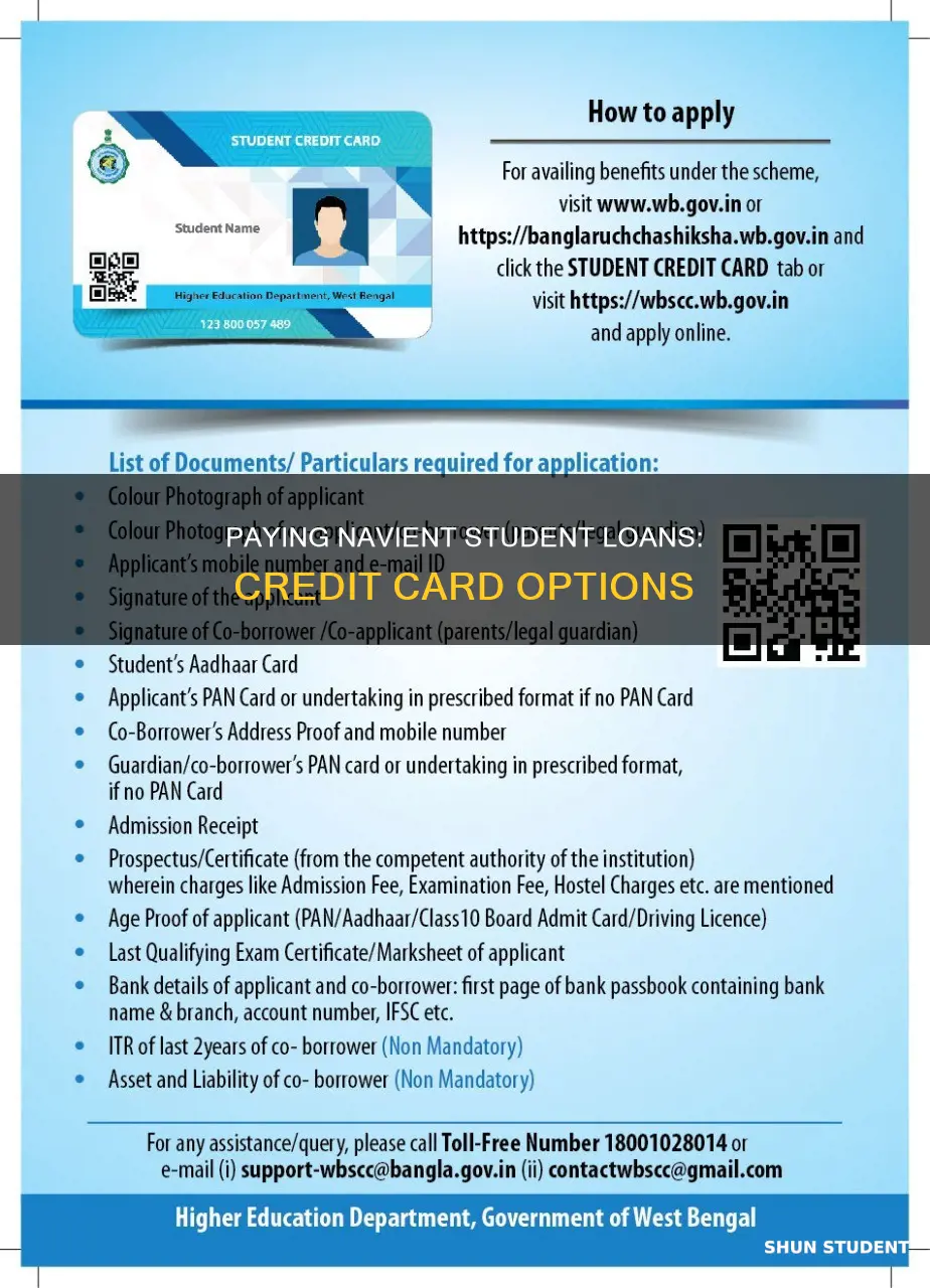 how to pay navient student loan with credit card