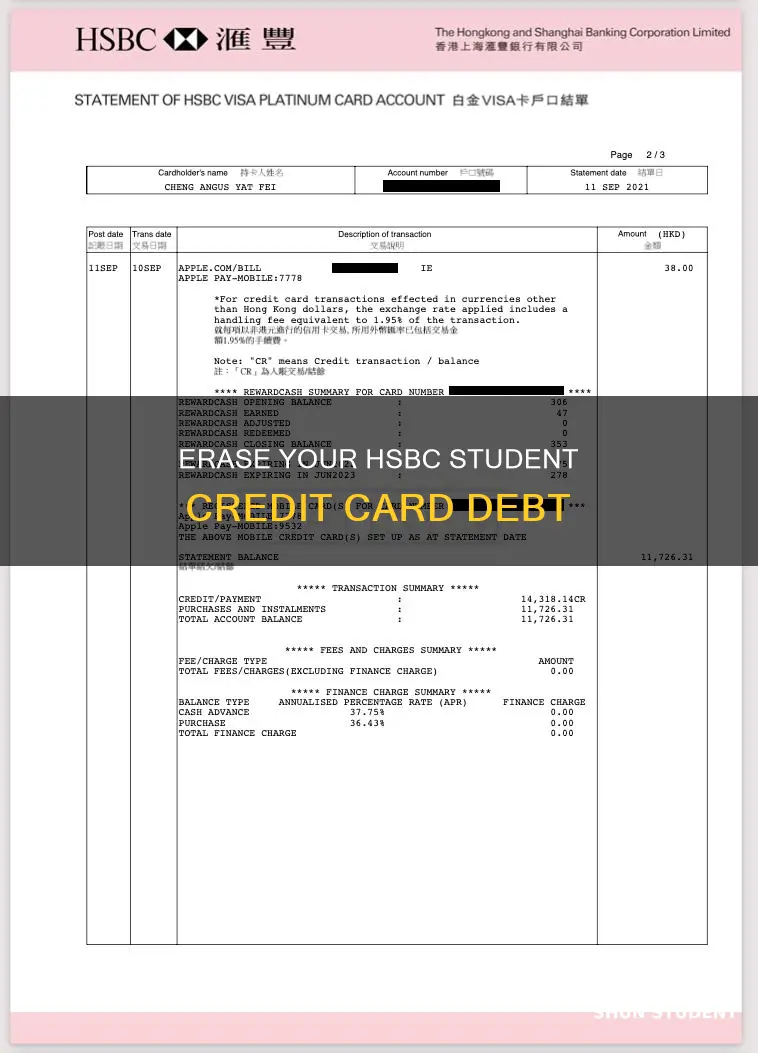 how to pay off hsbc student credit card