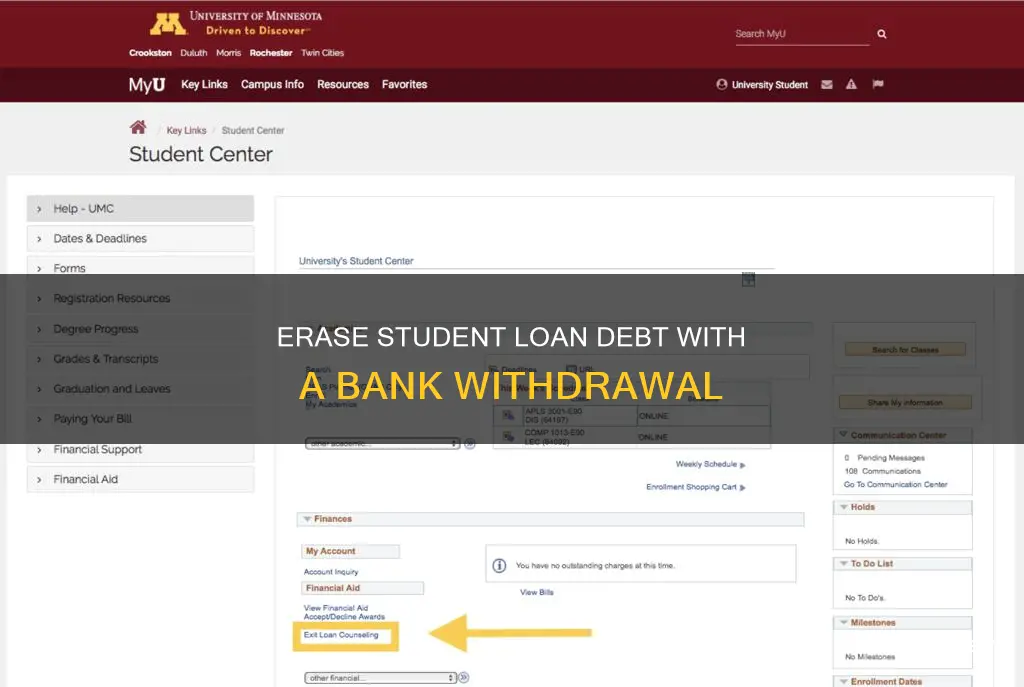 how to pay off student loan balance with bank withdrawal