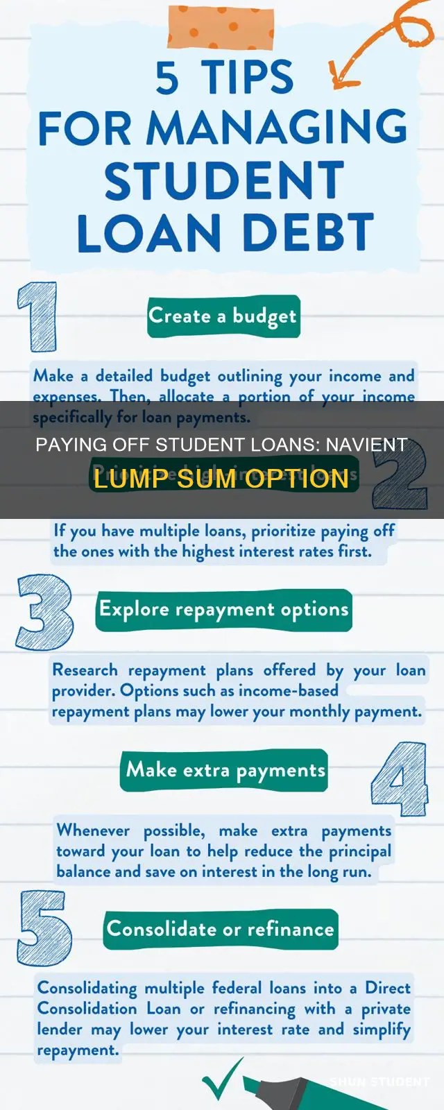 how to pay off student loans lump sum navient um
