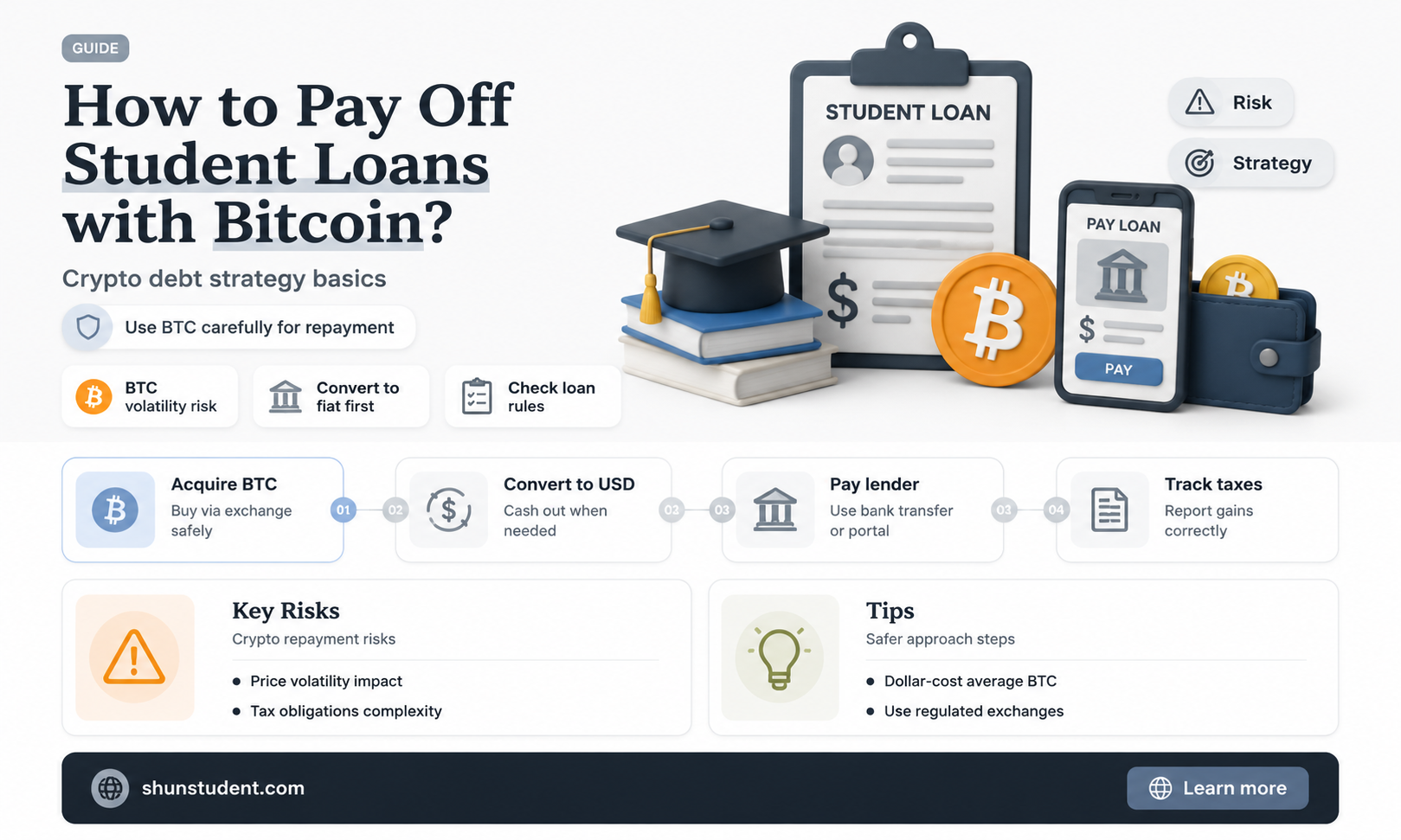can bitcoin be used to pay off student loan