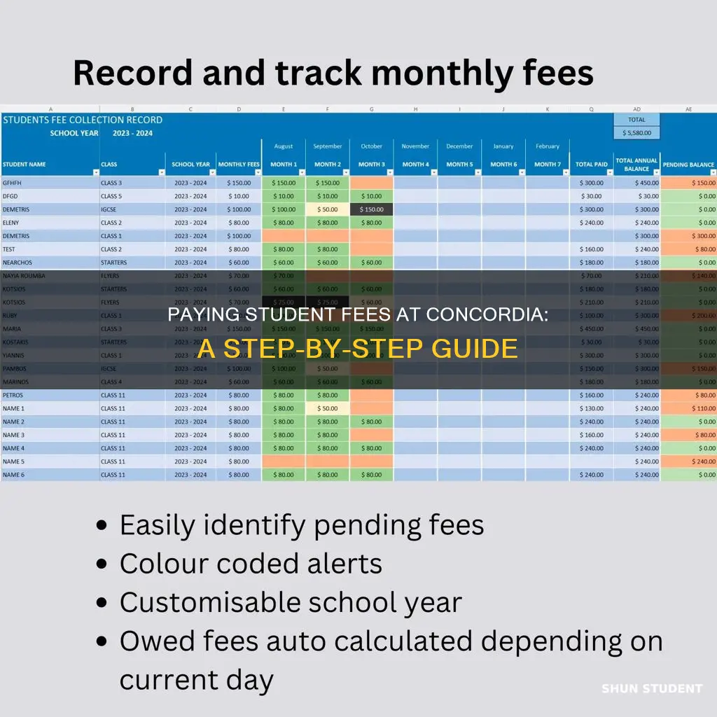 how to pay student fees concordia