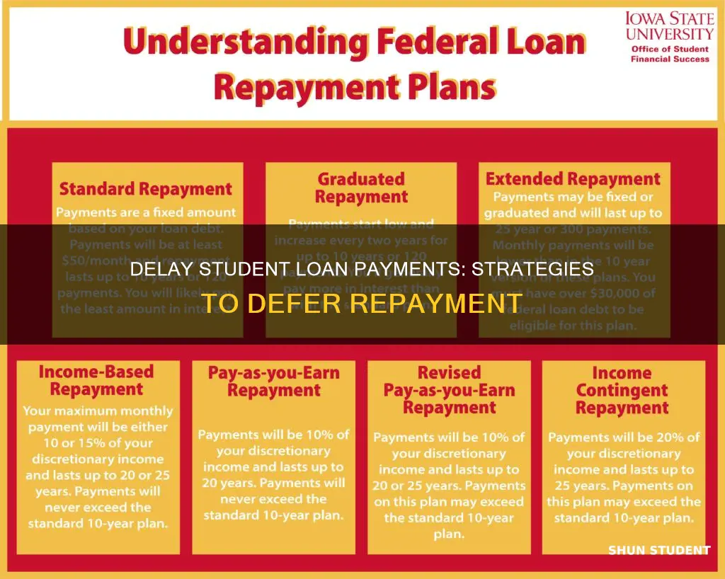 how to postpone paying student loans