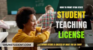 Print Your Utah State Student Teaching License: A Step-by-Step Guide