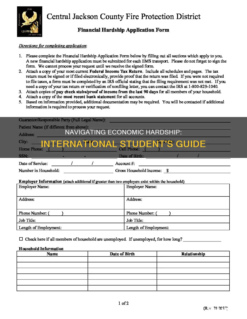how to prove economic hardship international student