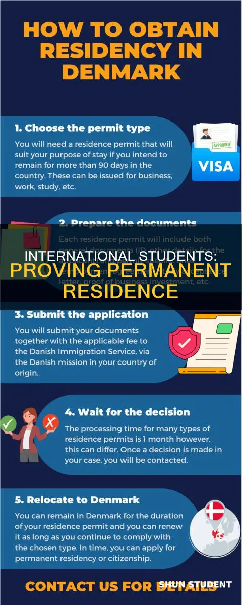 how to prove permanent residence international student