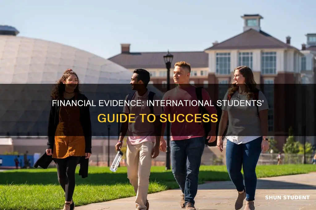 how to provide financial evidence as an international student