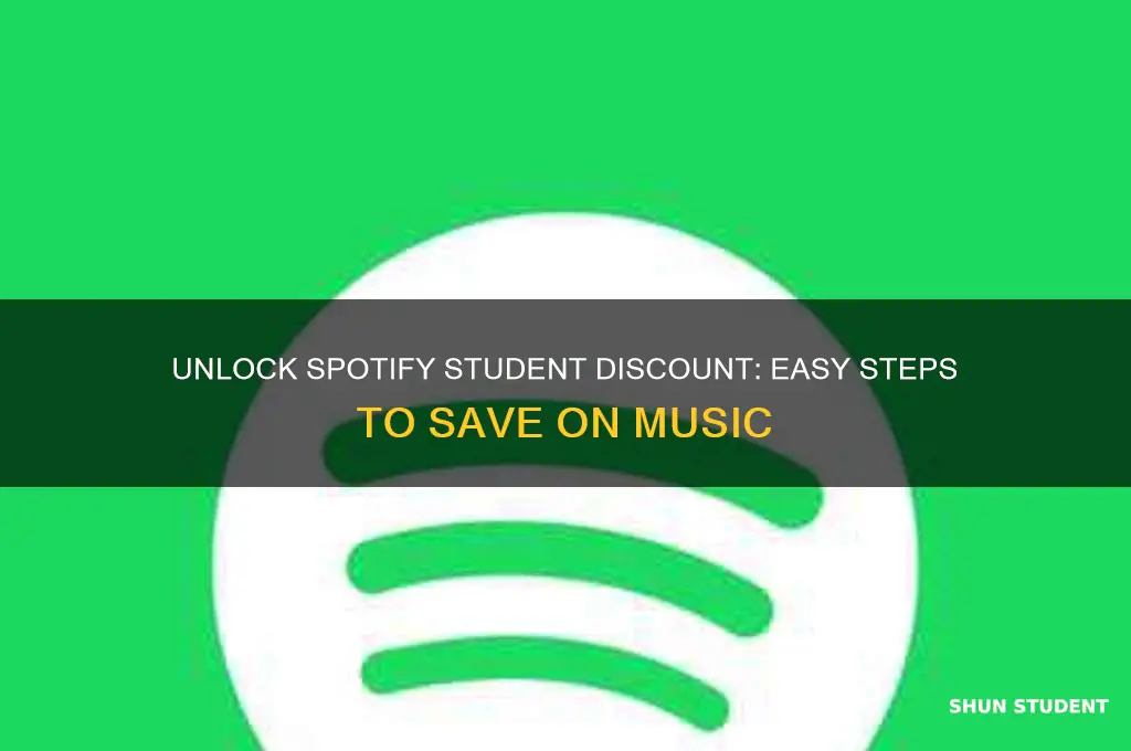 how to put in student discount in spotify