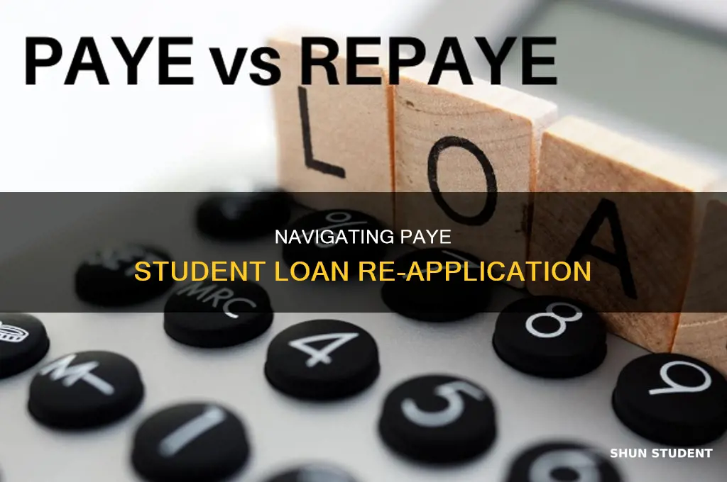 how to re apply for paye student loand plan