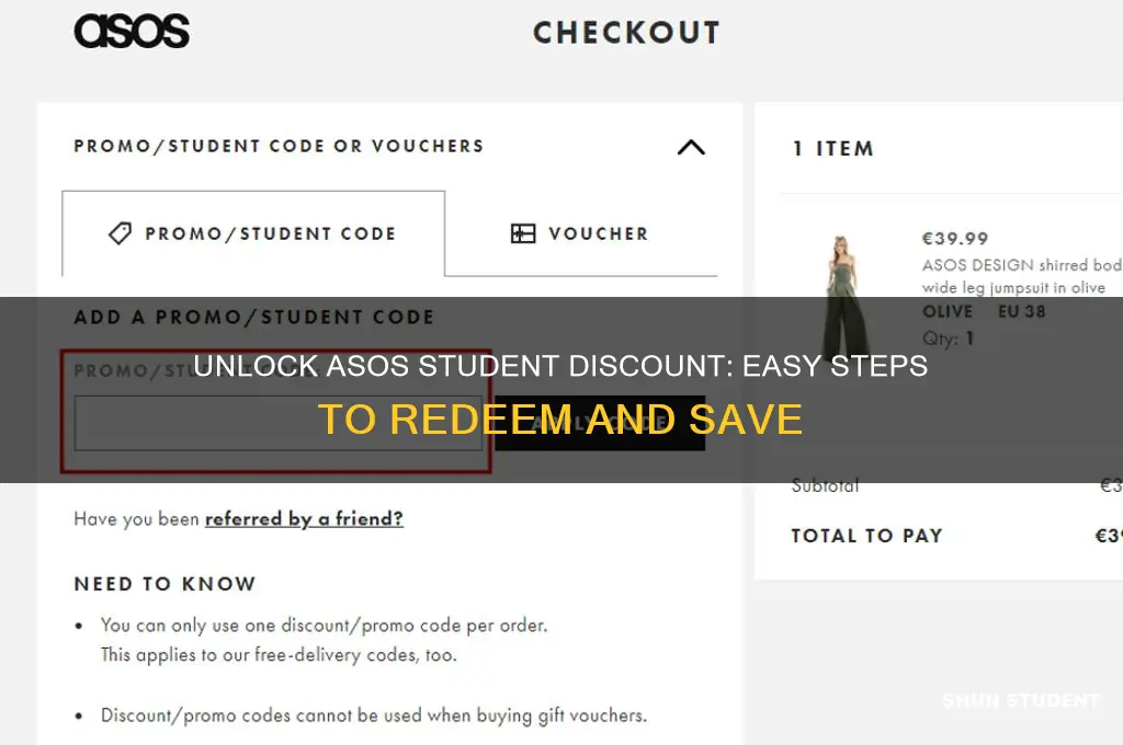 how to redeem asos student discount