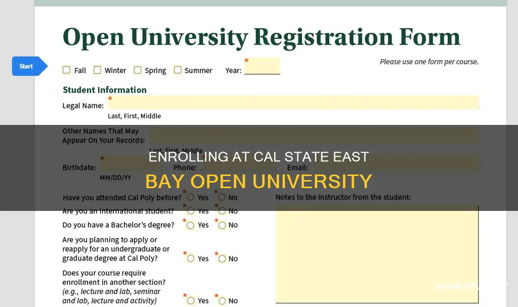 how to register as open university student csueb