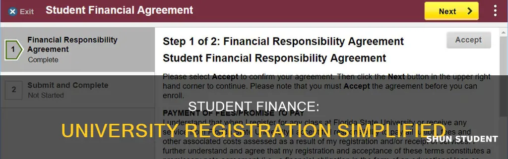 how to register at university for student finance