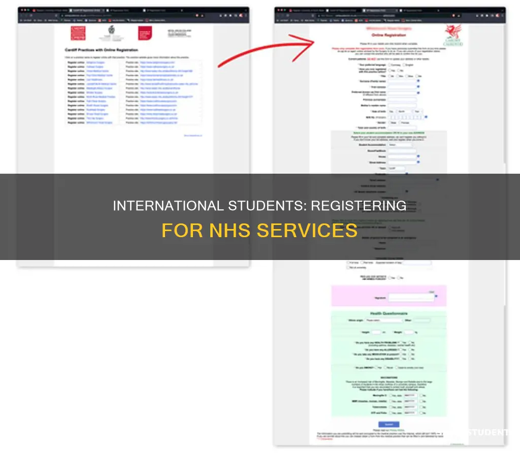 how to register for nhs international student