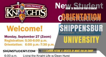 Registering for Student Orientation at Shippensburg University