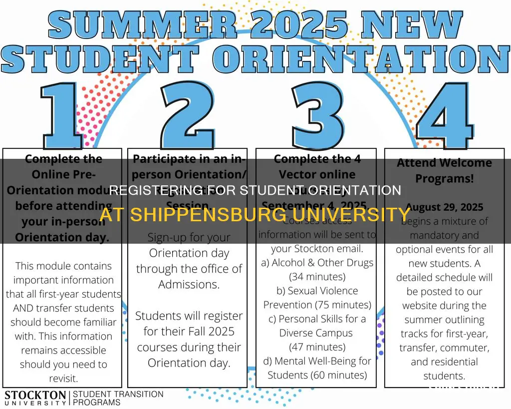 how to register for student orientation shippensburg university