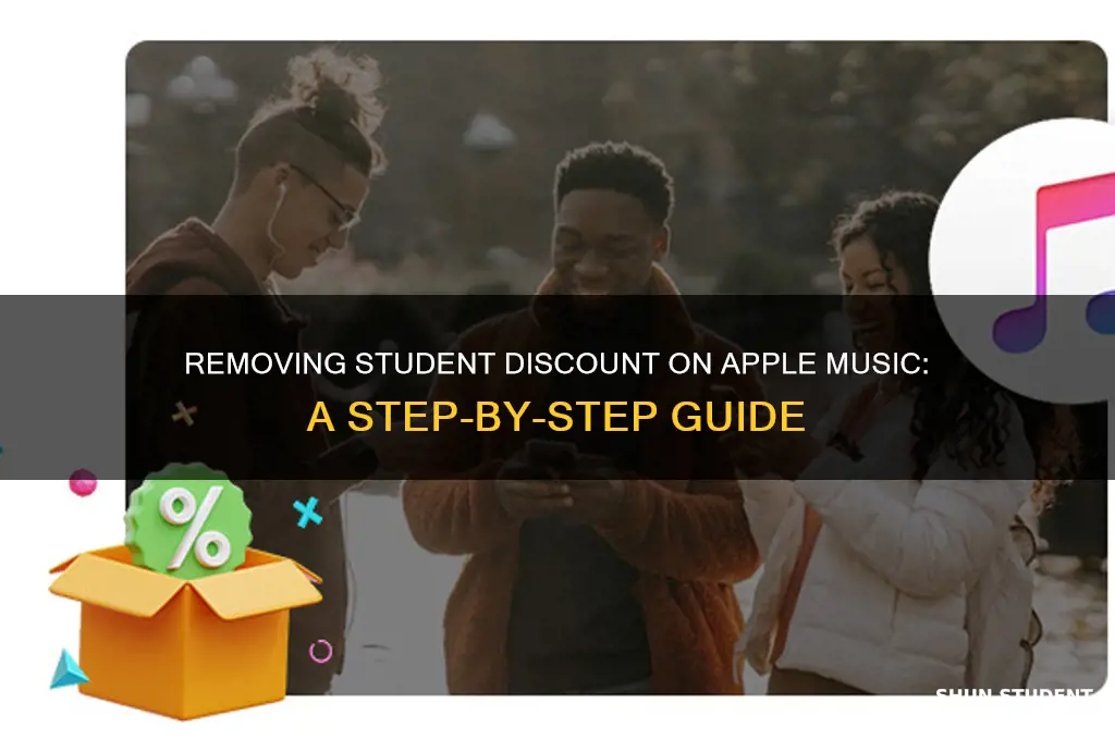 how to remove student discount on apple music