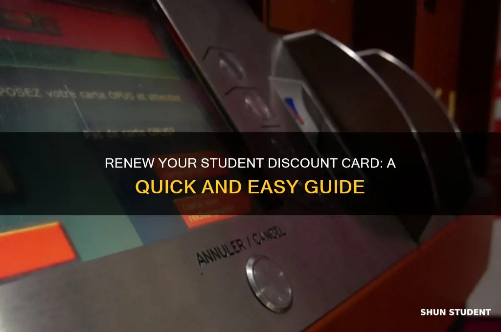 how to renew my student discount card