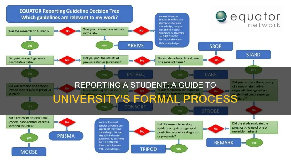 how to report a student to a university