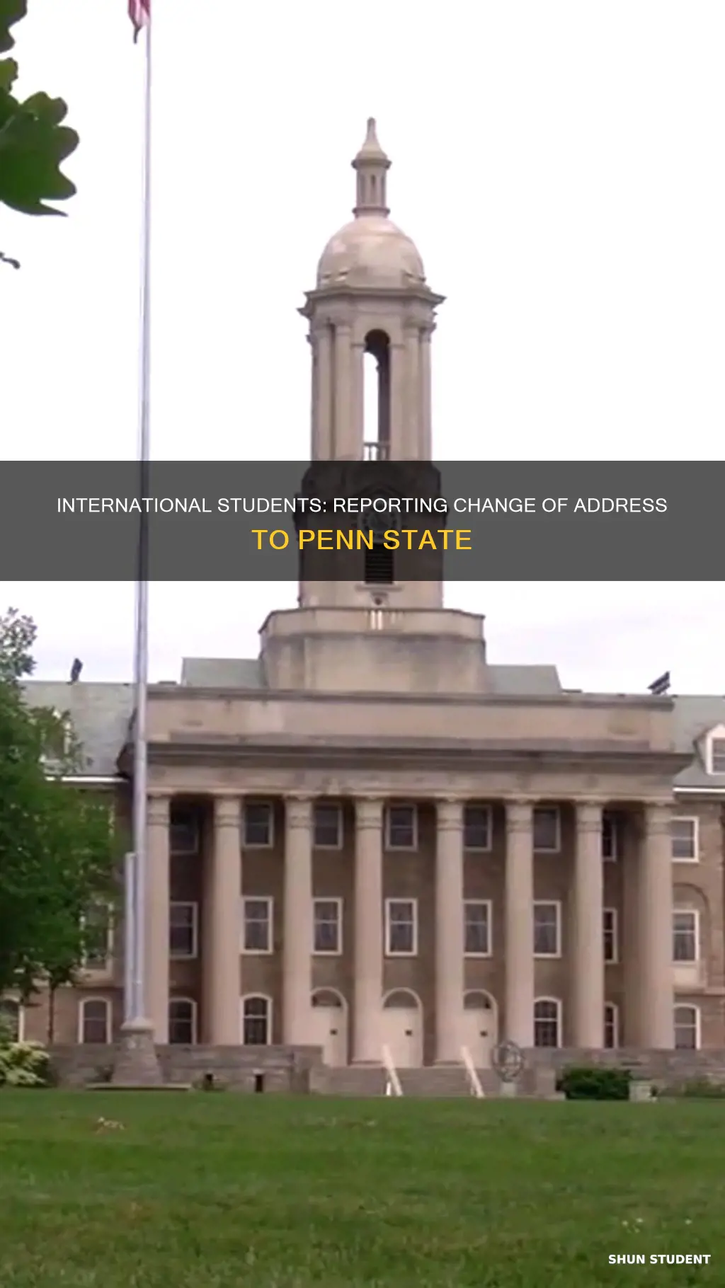 how to report change of address penn state international students