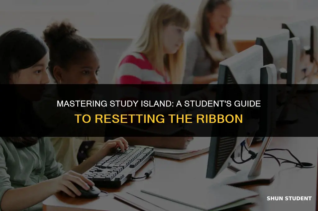 how to reset ribbon on study island as a student