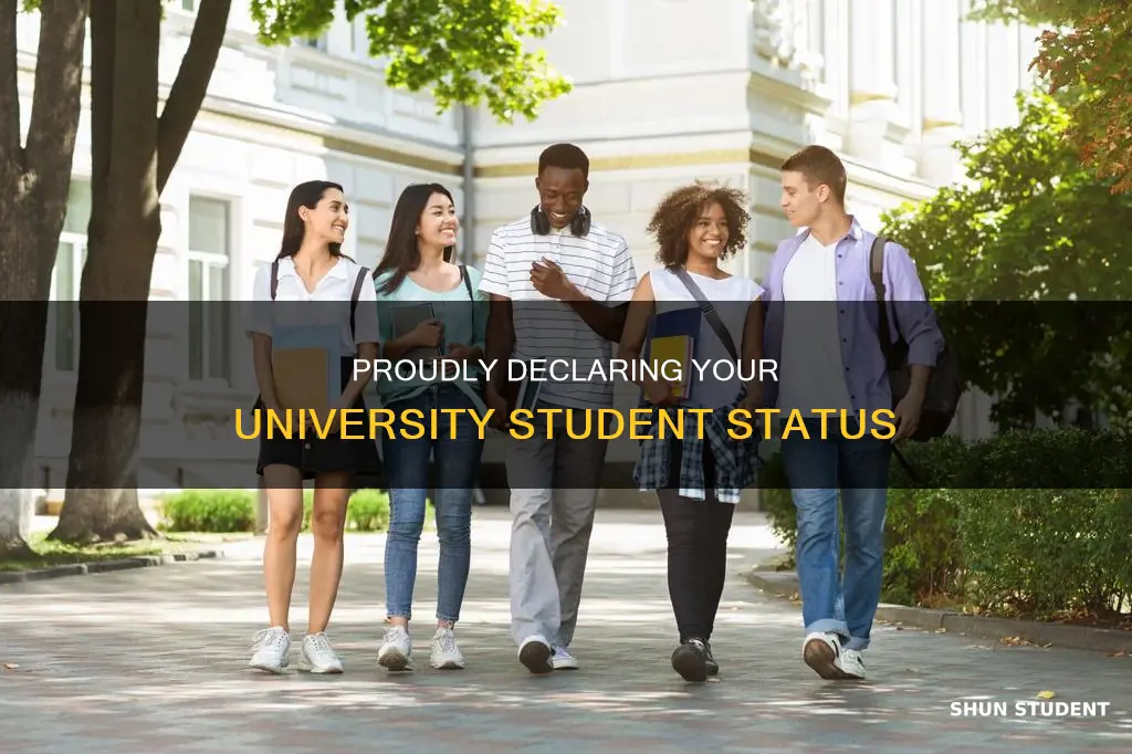 how to say you are a student of a university