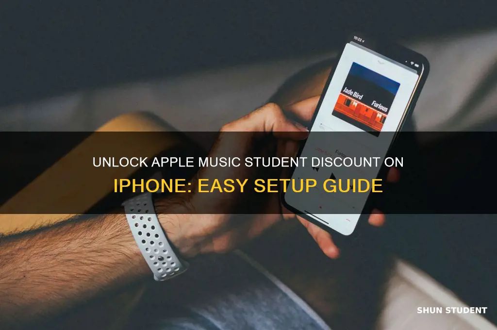 how to set up apple music student discount on iphone