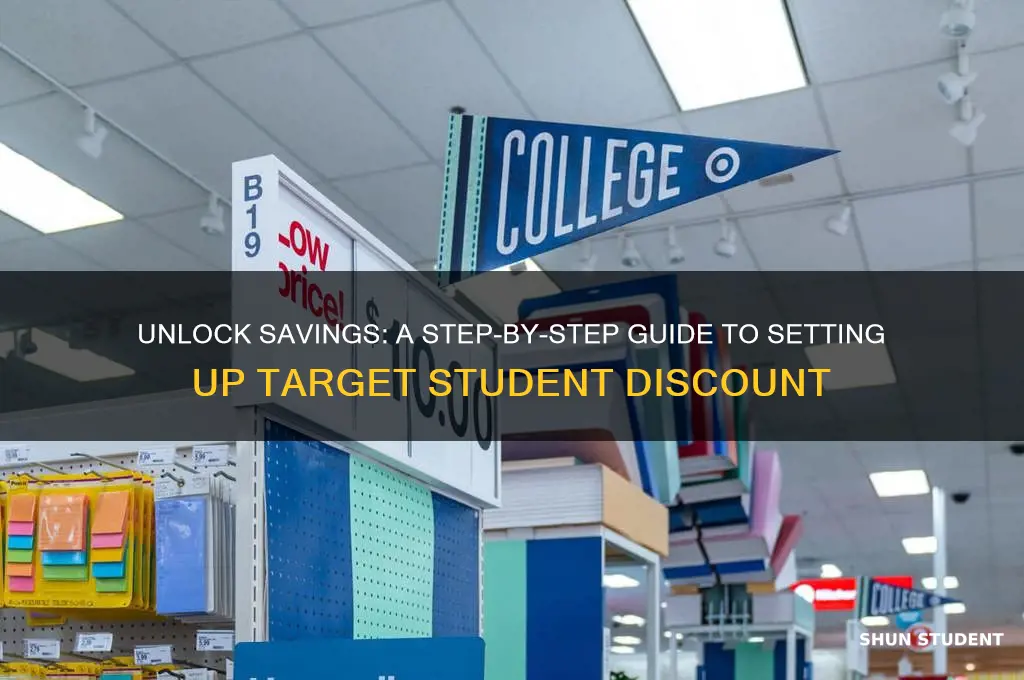 how to set up target student discount