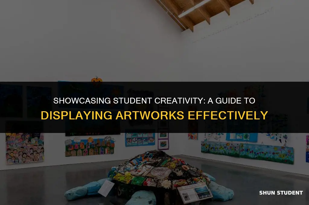 how to show examples of student art work