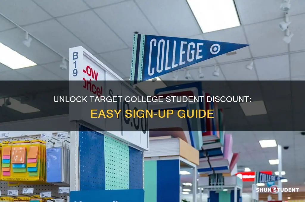 how to sign up for target college student discount