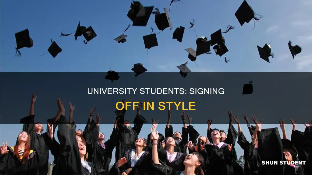 how to signoff as student in university