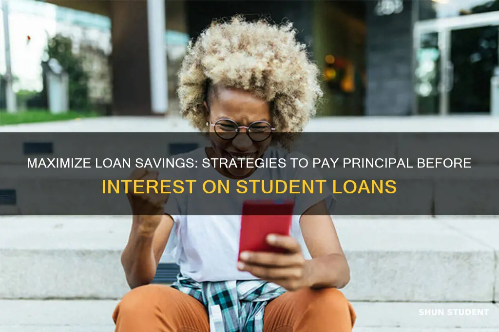 how to specify student loans pay principal before interest