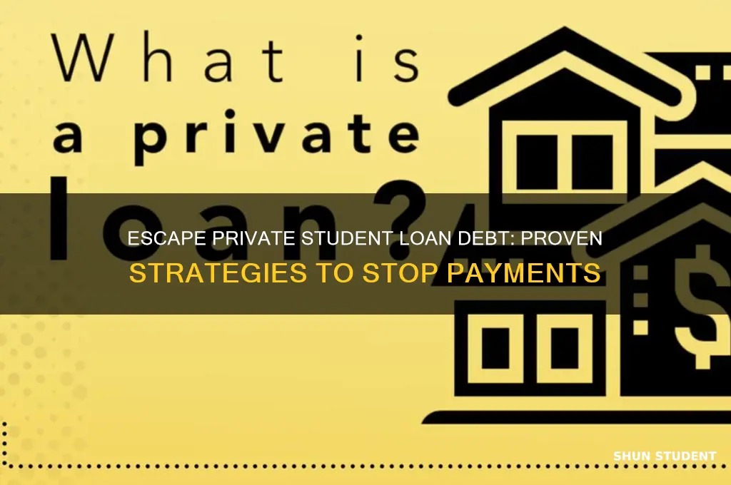 how to stop paying private student loans