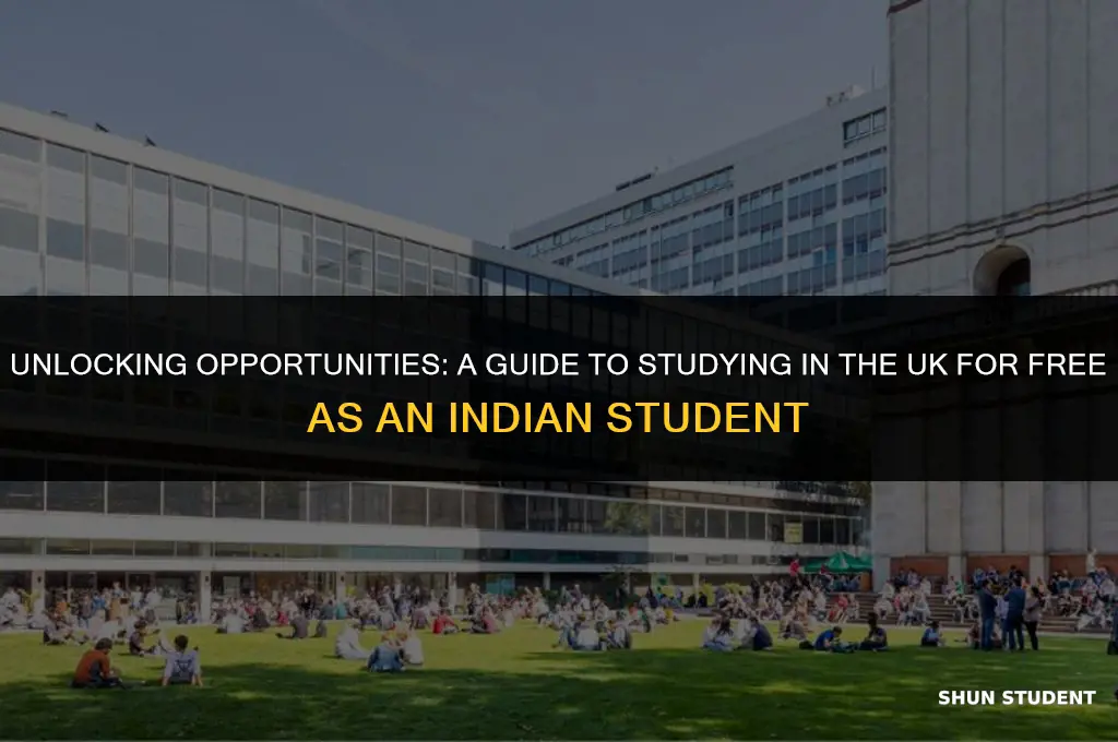 how to study in uk for free for indian students