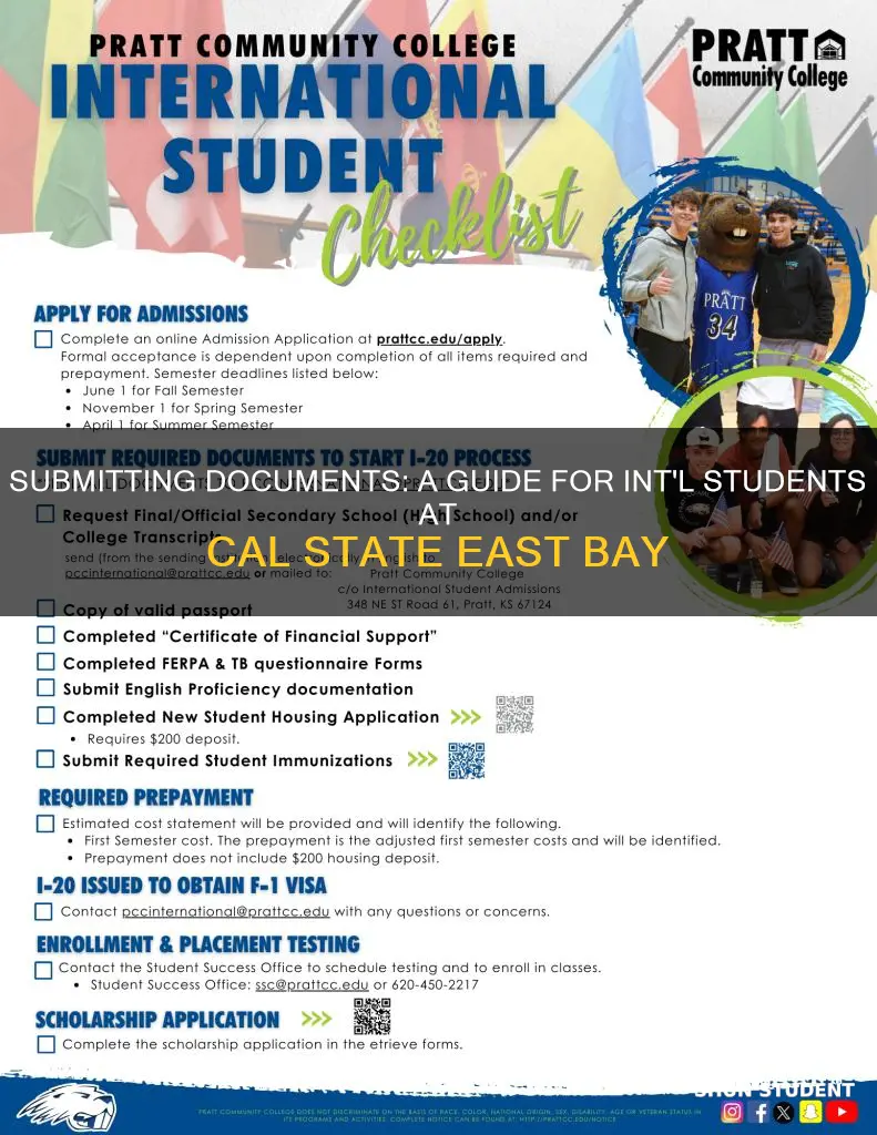 how to submit documnets internation students cal stste east bay